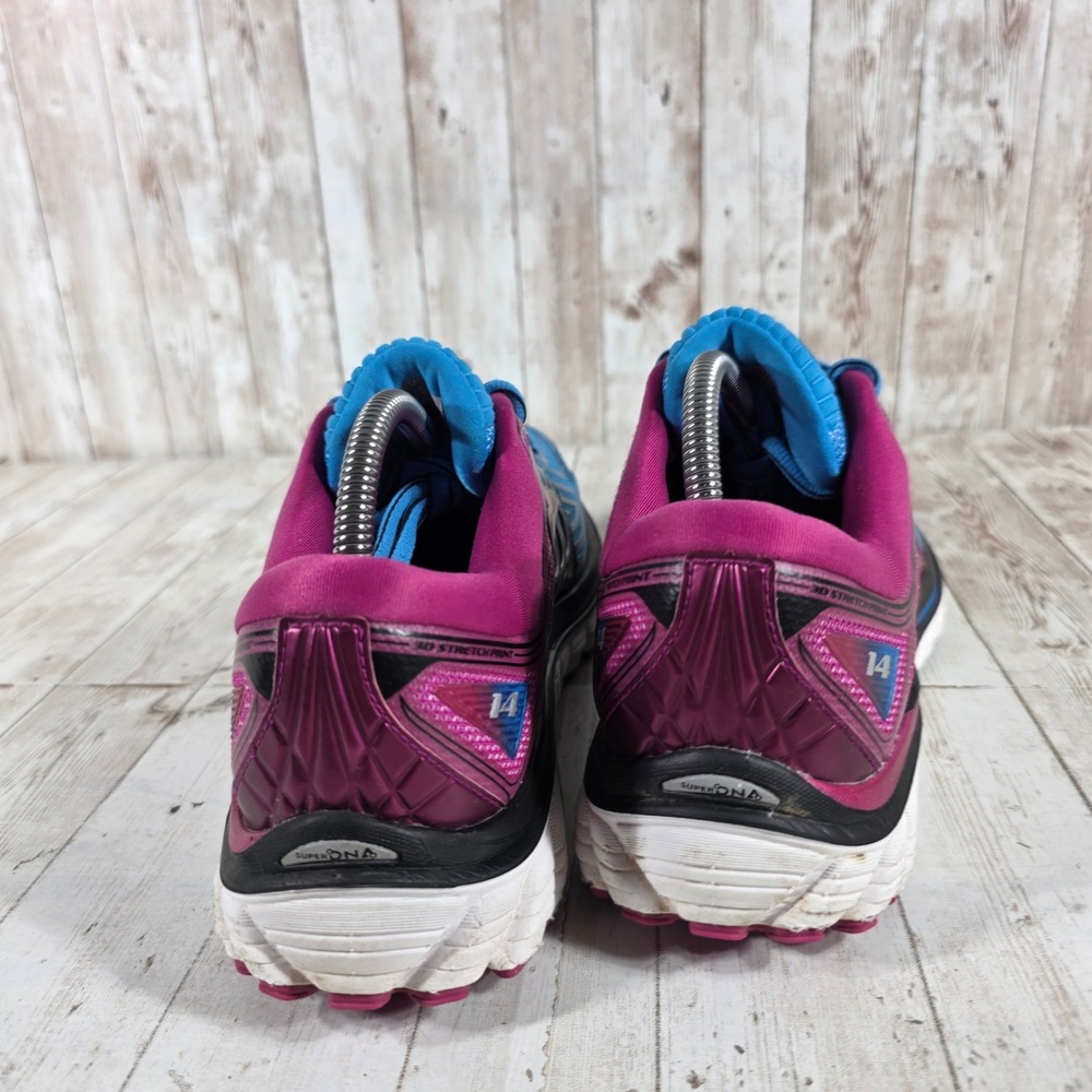 Brooks Glycerin 14 Womens Running Shoes Blue Pink Purple 1202171B490 Size 11 - Picture 3 of 8